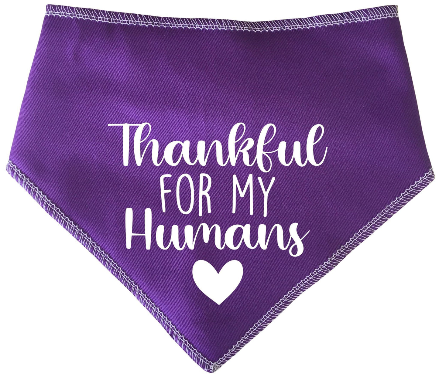 'Thankful For My Humans' Thanksgiving Dog Bandana