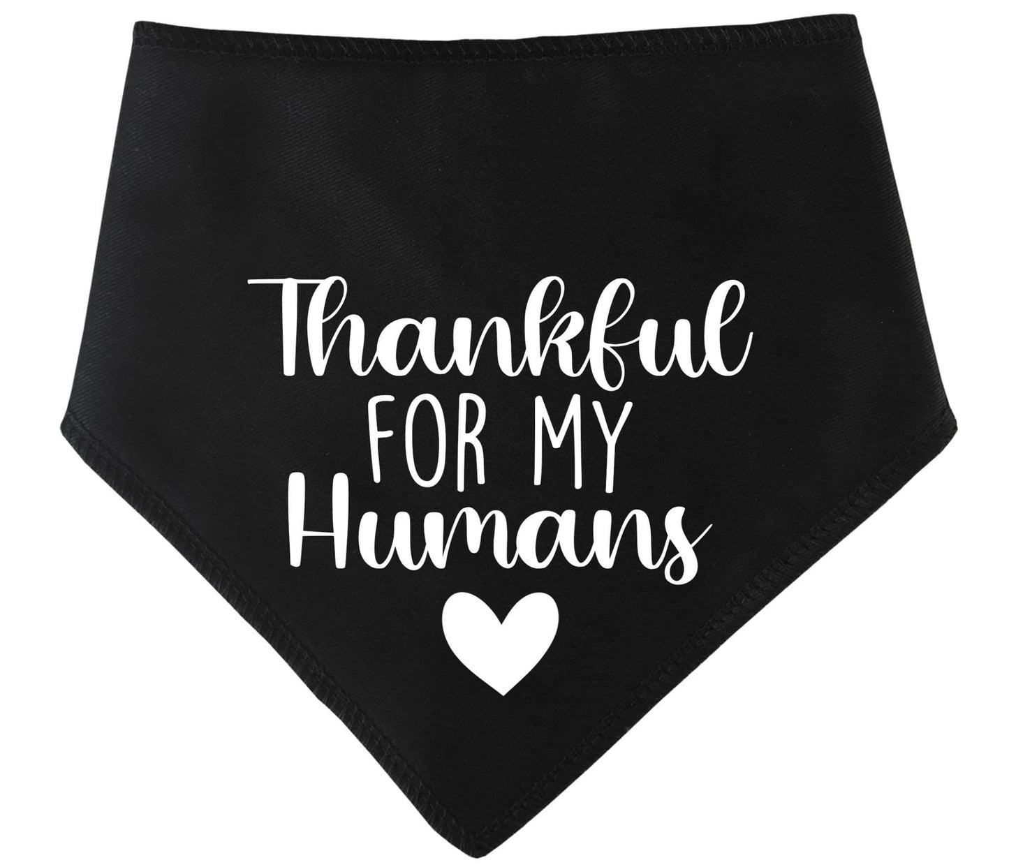 'Thankful For My Humans' Thanksgiving Dog Bandana