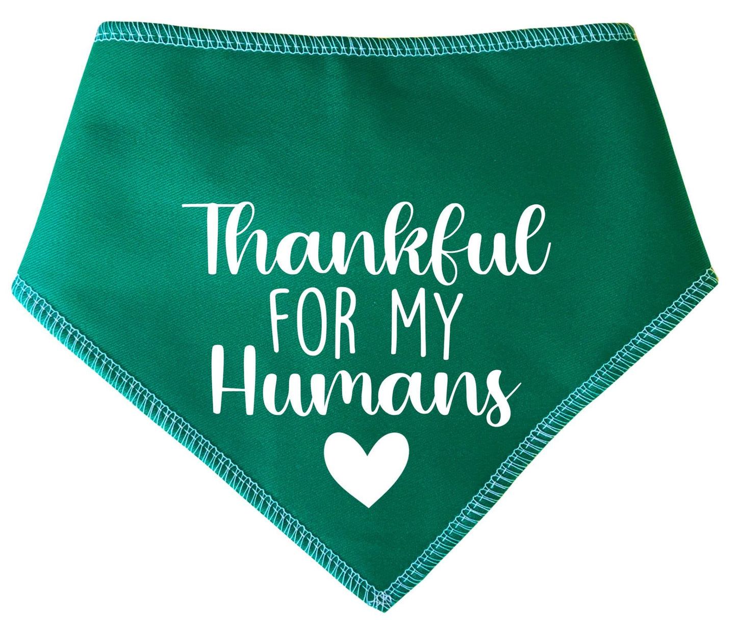 'Thankful For My Humans' Thanksgiving Dog Bandana