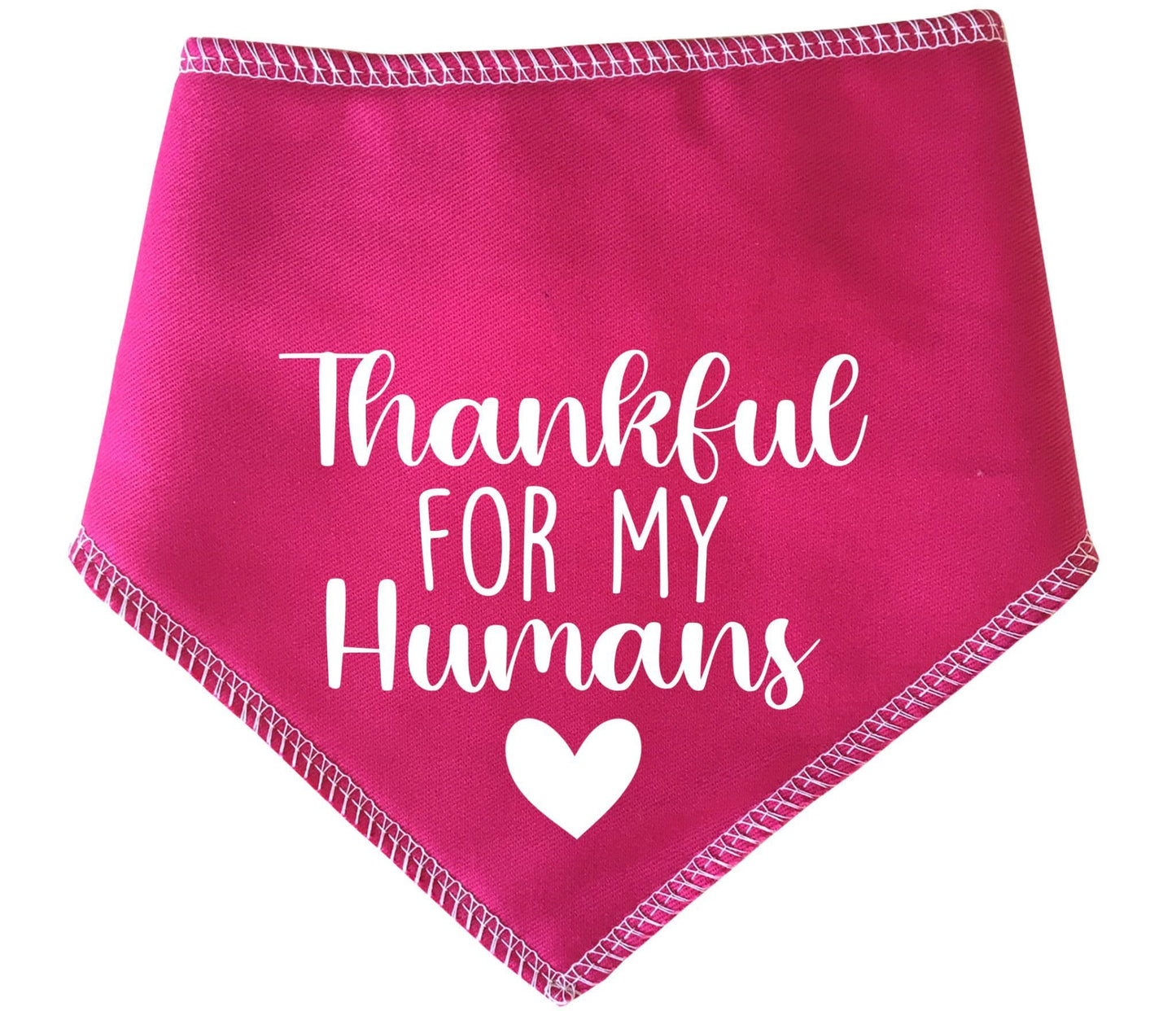 'Thankful For My Humans' Thanksgiving Dog Bandana