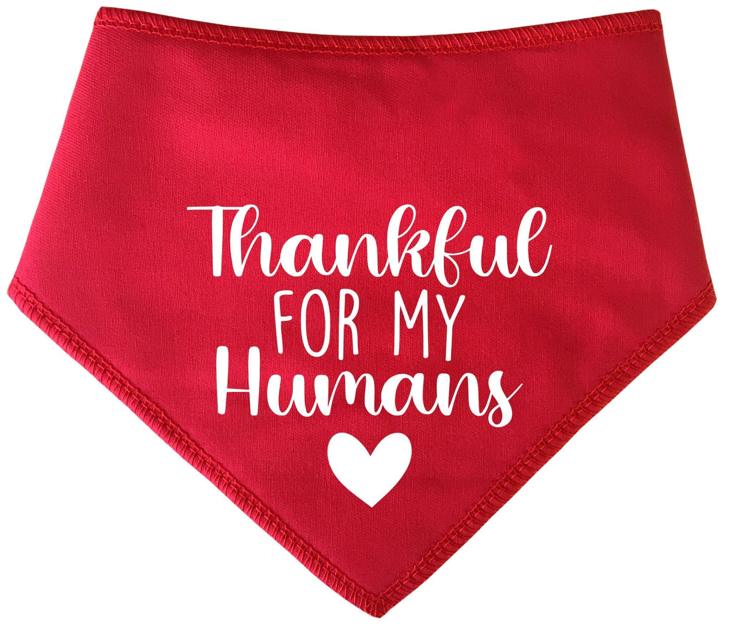 'Thankful For My Humans' Thanksgiving Dog Bandana