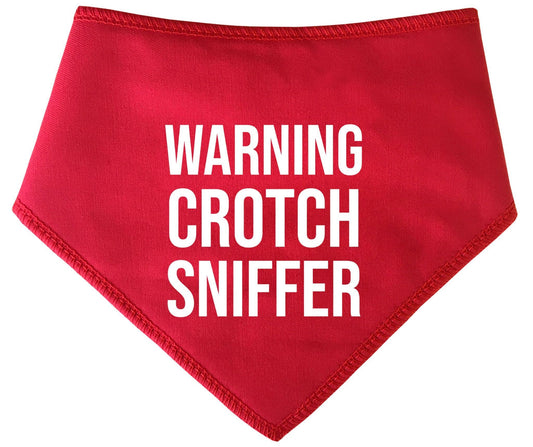'Warning Crotch Sniffer' Dog Bandana