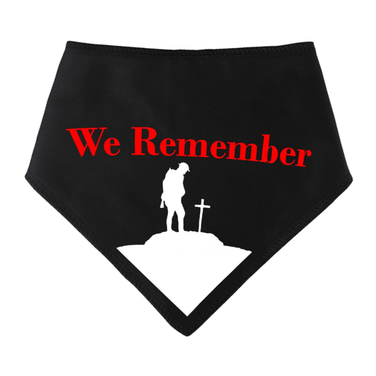 We Remember Soldier Silhouette Dog Bandana
