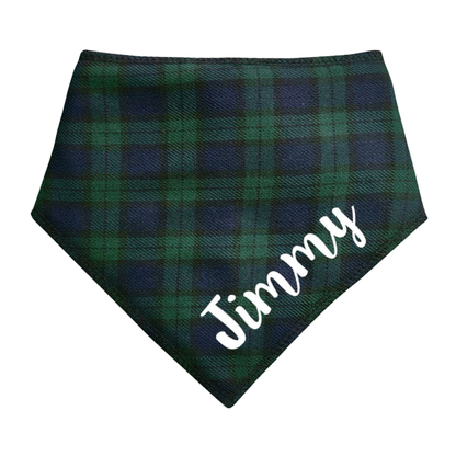 Tartan Blue & Green Dog Bandana