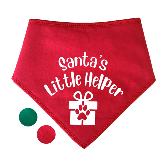 Santa's Little Helper Dog Bandana