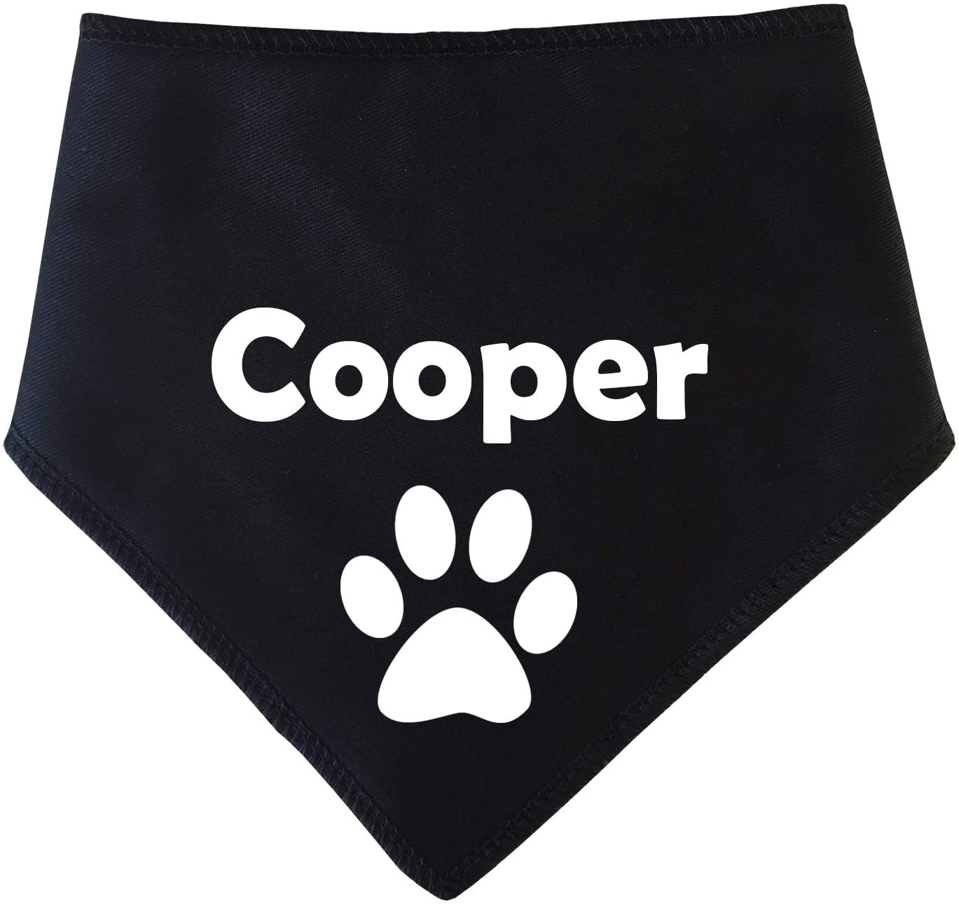 BLACK Paw Any Name Dog Bandana