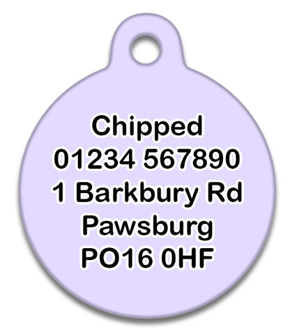 Lilac & Pink Hearts - Pet ID Tag