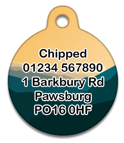 Ochre Sky Sunset - Pet ID Tag