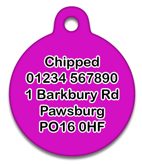 Pink & Purple Leopard - Pet ID Tag