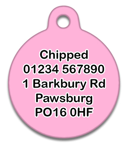 Hydrangea Pink - Pet ID Tag