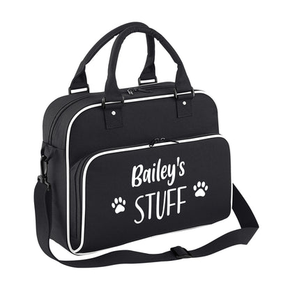 Black & White Custom Any Name STUFF Holdall Bag