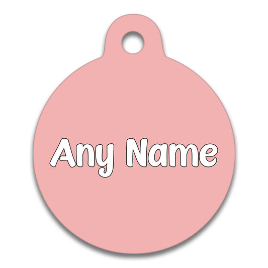 Blush Pink Plain Colour - Pet ID Tag