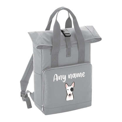 Overnighter Rucksack 14 Litres Grey Any Breed Backpack With Custom Personalised Dog Name