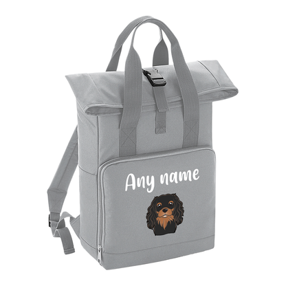 Overnighter Rucksack 14 Litres Grey Any Breed Backpack With Custom Personalised Dog Name