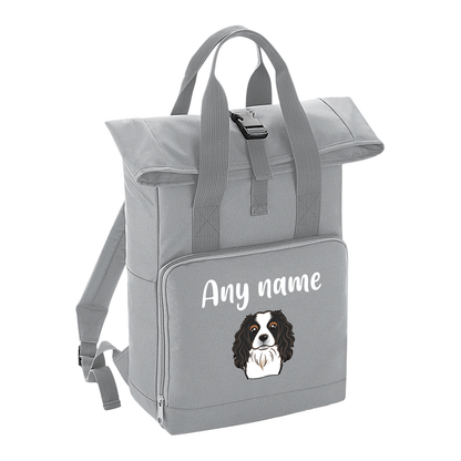 Overnighter Rucksack 14 Litres Grey Any Breed Backpack With Custom Personalised Dog Name