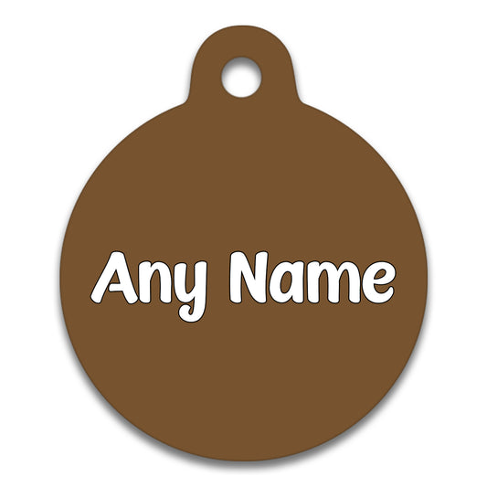 Chocolate Plain Colour - Pet ID Tag