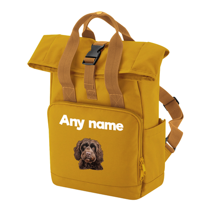 Travel Rucksack 9 Litres Mustard Gold Any Breed Backpack With Custom Personalised Dog Name