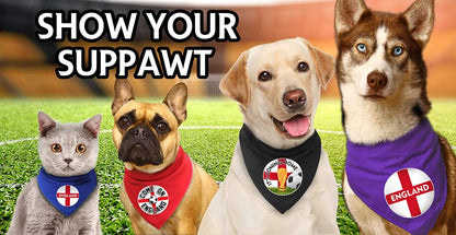 England Flag Circle Football Dog Bandana