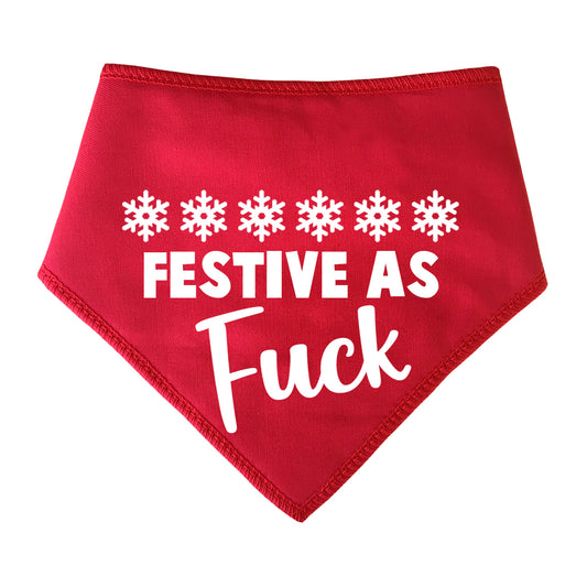 Festive As Fuck Dog Bandana