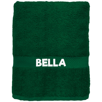 Forest Green Pet Towel Personalised With Name or Wording