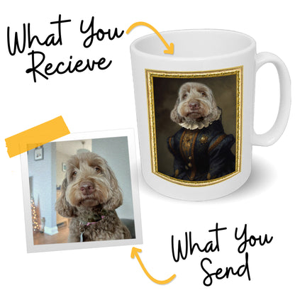 Elizabethan Royalty Custom Pet Portrait Mug - Add Your Own Photo