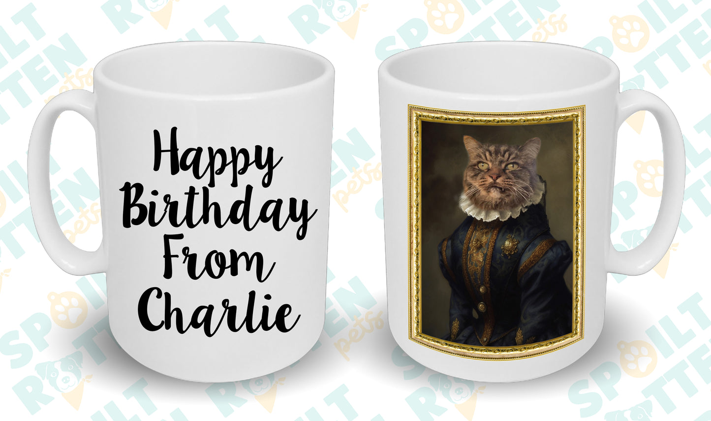 Elizabethan Royalty Custom Pet Portrait Mug - Add Your Own Photo