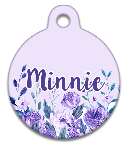 Lilac Flowers - Pet ID Tag
