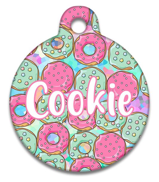 Pink & Mint Doughnuts - Pet ID Tag