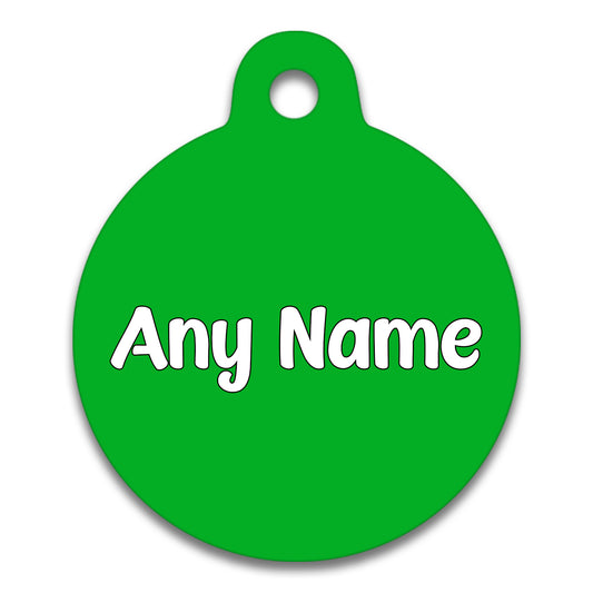 Green Plain Colour - Pet ID Tag