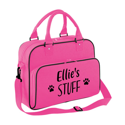 Hot Pink Custom Any Name STUFF Holdall Bag