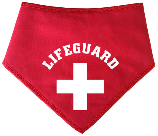 Lifeguard White Baywatch Dog Bandana
