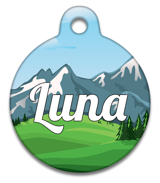 Mountain Alps Landscape - Pet ID Tag