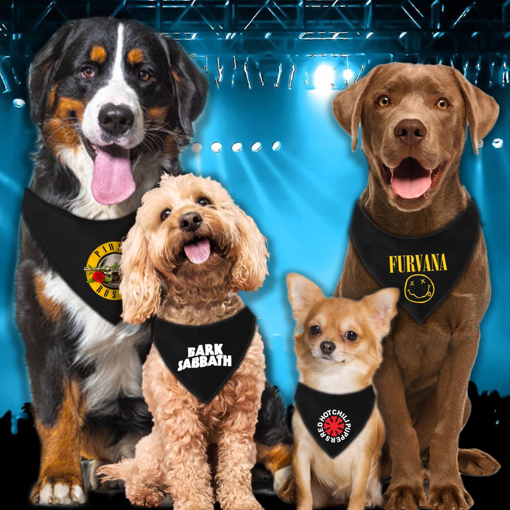 Devil Horns Rock Legends Dog Bandana