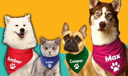GREEN Paw Any Wording Or Name Dog Bandana