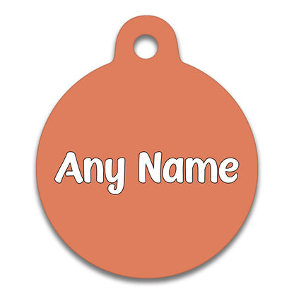 Peach Plain Colour - Pet ID Tag