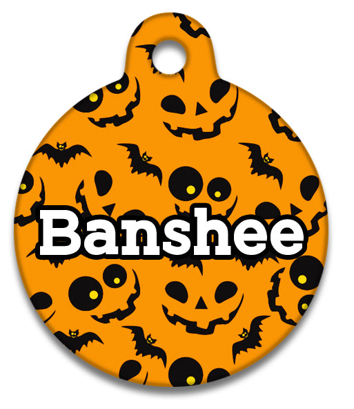 Pumpkin Faces - Pet ID Tag