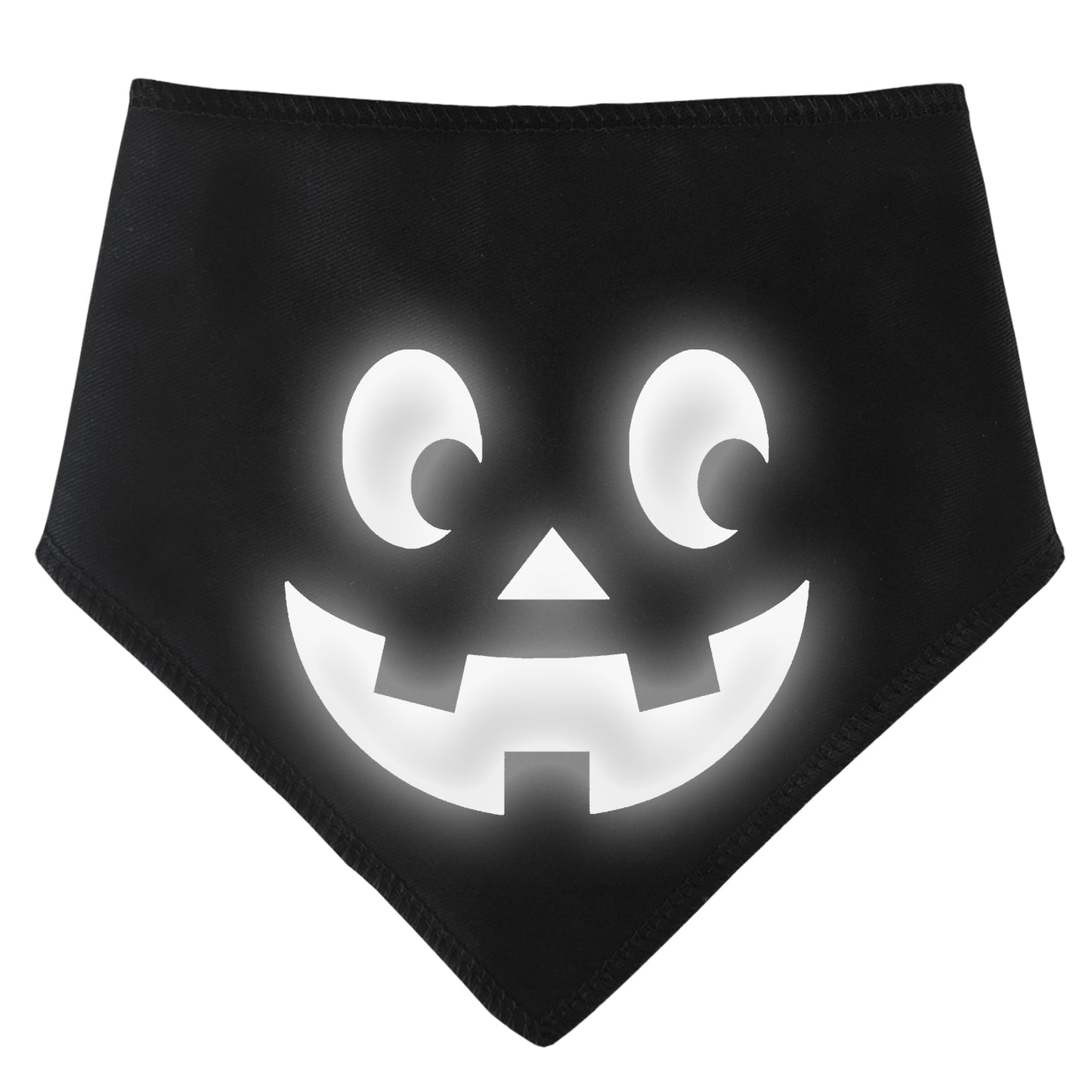 Laughing Pumpkin Face Reflective Dog Bandana