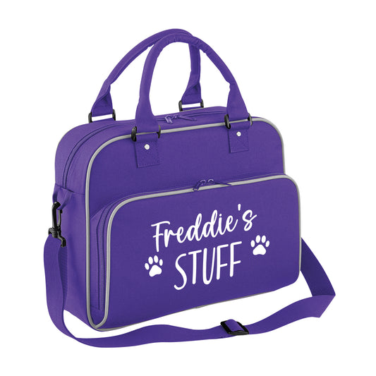 Purple Custom Any Name STUFF Holdall Bag