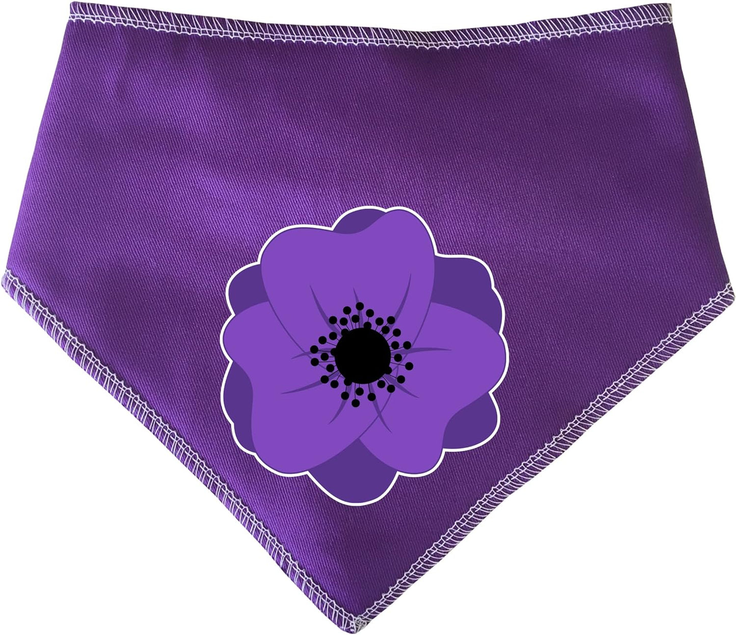 Purple Poppy For Fallen Animals Dog Bandana