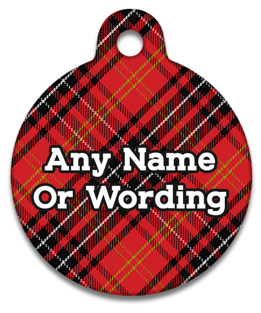 Red Tartan Royal Stewart - Pet ID Tag