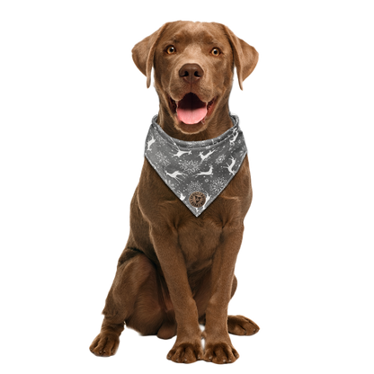 The Lambeth - Grey Stag Tied Dog Bandana