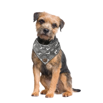 The Lambeth - Grey Stag Tied Dog Bandana