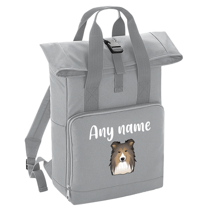 Overnighter Rucksack 14 Litres Grey Any Breed Backpack With Custom Personalised Dog Name