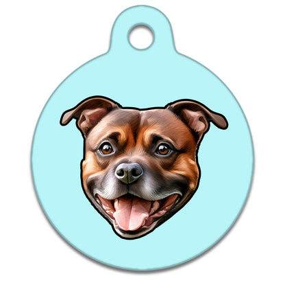 25mm Diameter Small Size - Staffie Dog