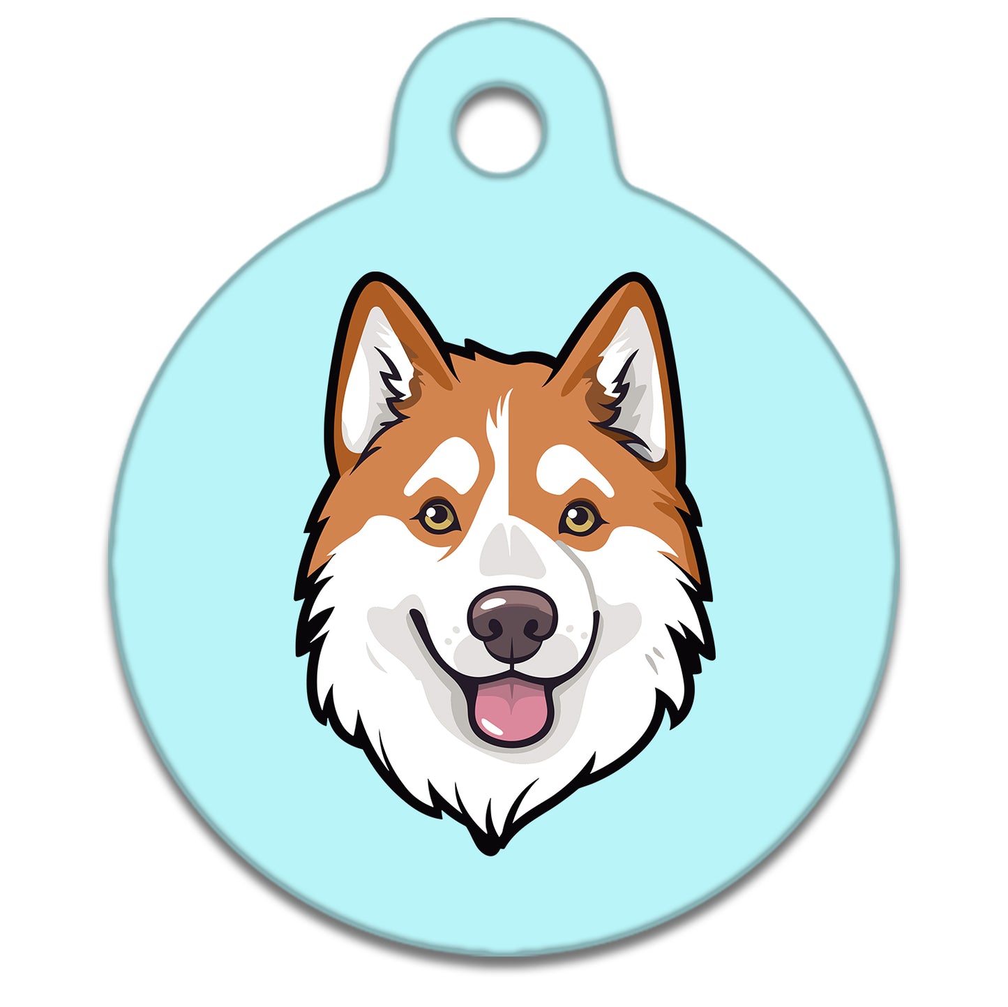 19mm Diameter Tiny Size - Husky Malamute Dog