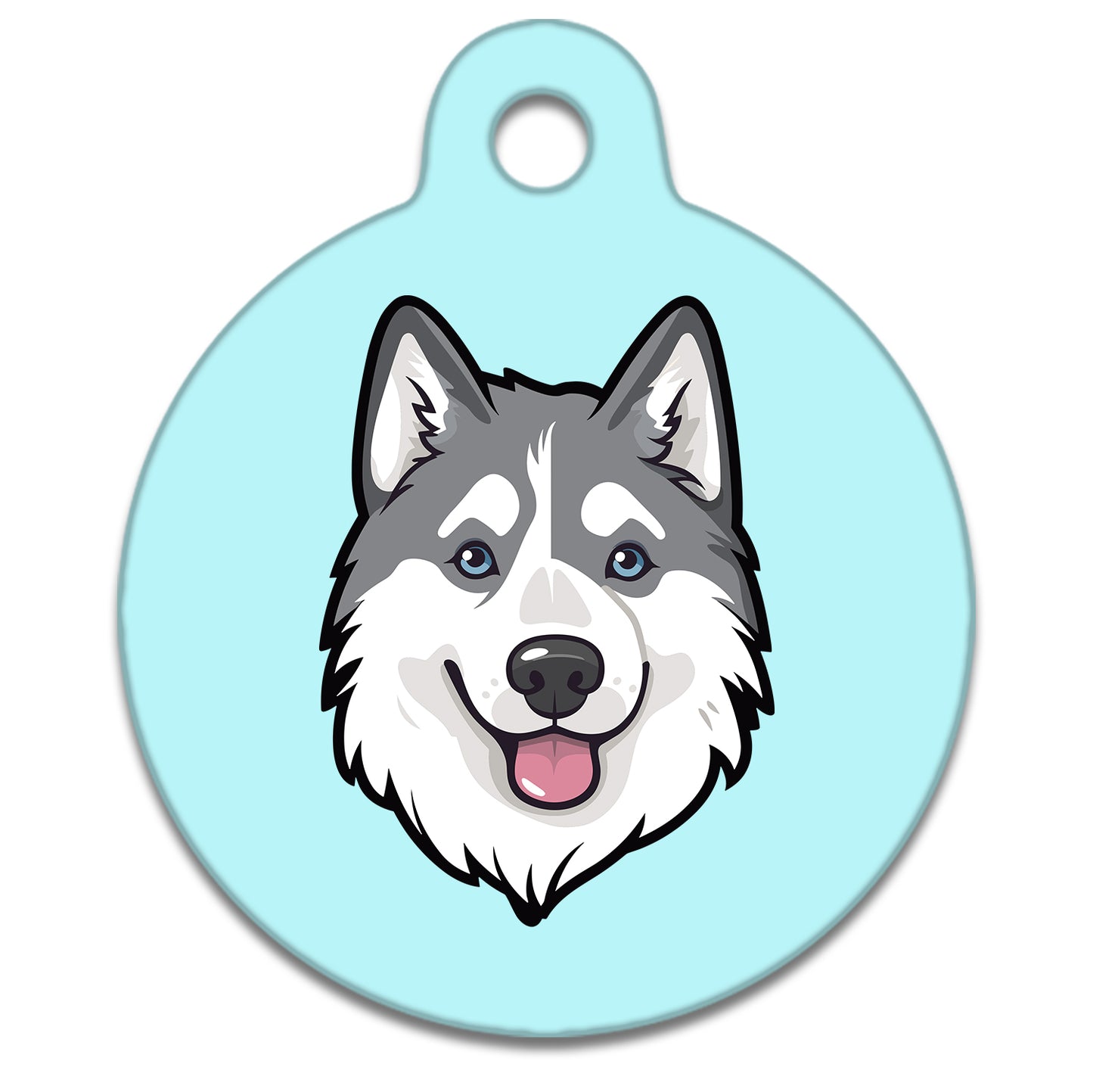 19mm Diameter Tiny Size - Husky Malamute Dog