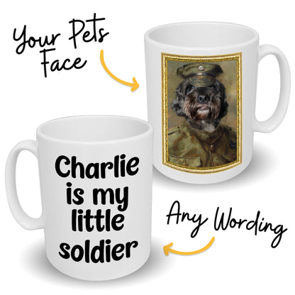 Soldier Personalised Pet Portrait Mug - Add Your Own Photo