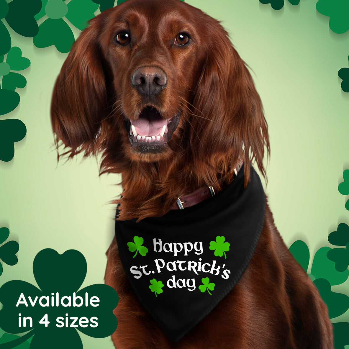 Happy St Patrick's Day Dog Bandana