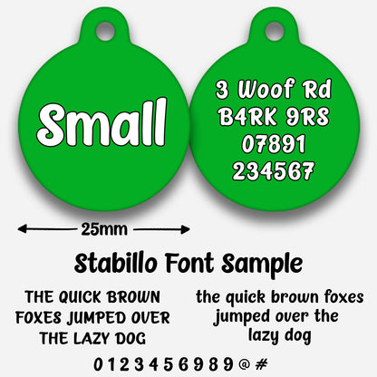 Green Plain Colour - Pet ID Tag