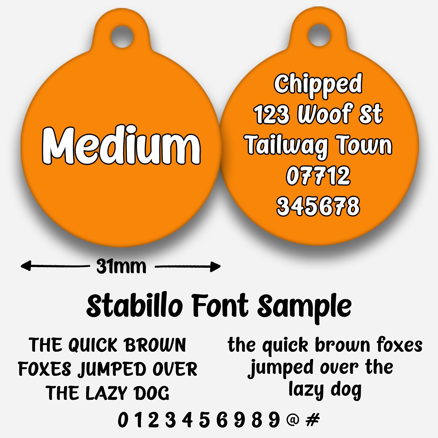 Orange - Pet ID Tag